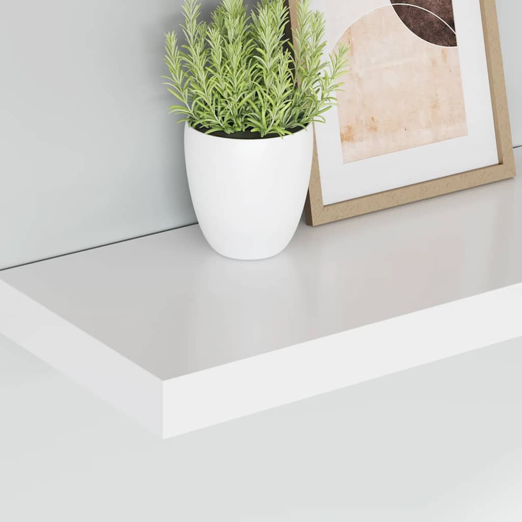 svævehylder 4 stk. 50x23x3,8 cm MDF hvid