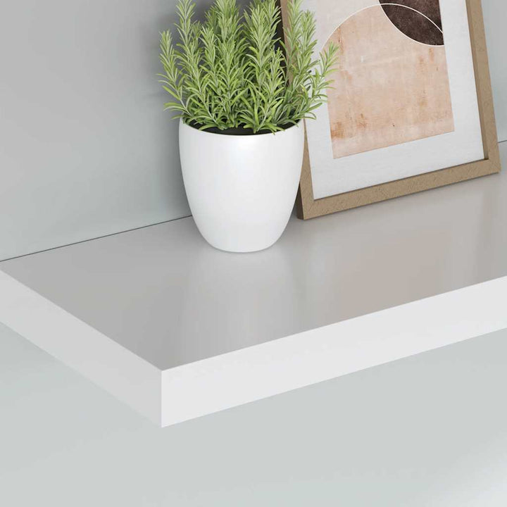væghylder 2 stk. 90x23,5x3,8 cm MDF hvid
