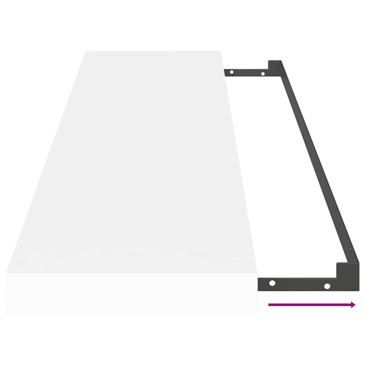 væghylder 2 stk. 90x23,5x3,8 cm MDF hvid