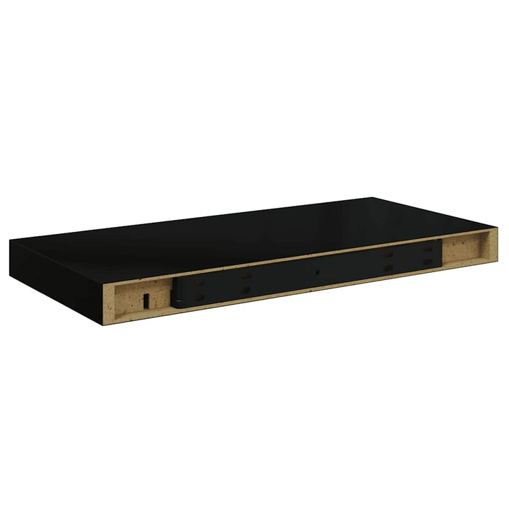 væghylder 2 stk. 50x23x3,8 cm MDF sort