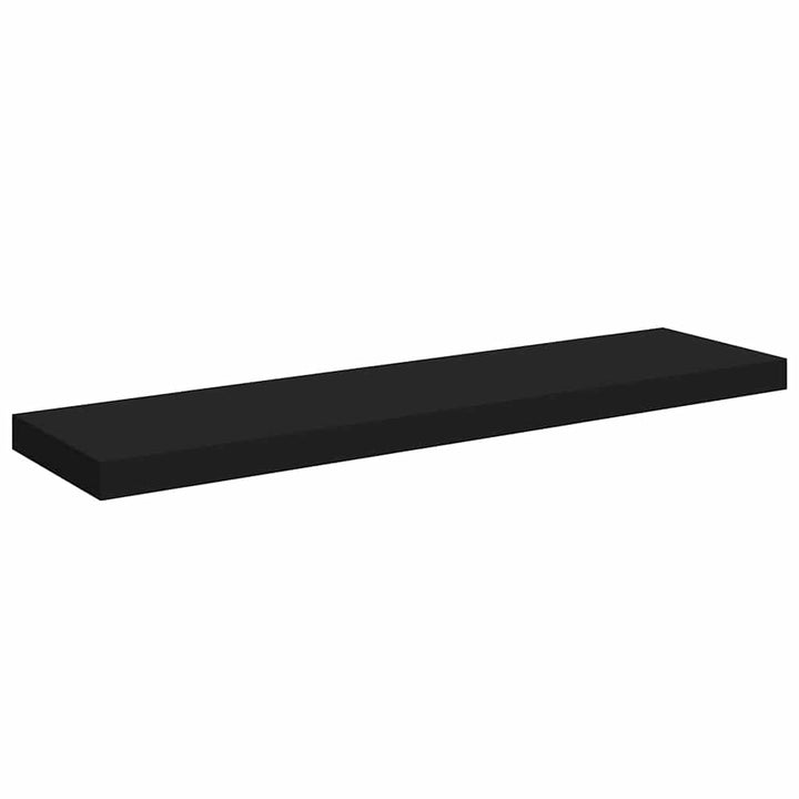 væghylder 2 stk. 90x23,5x3,8 cm MDF sort