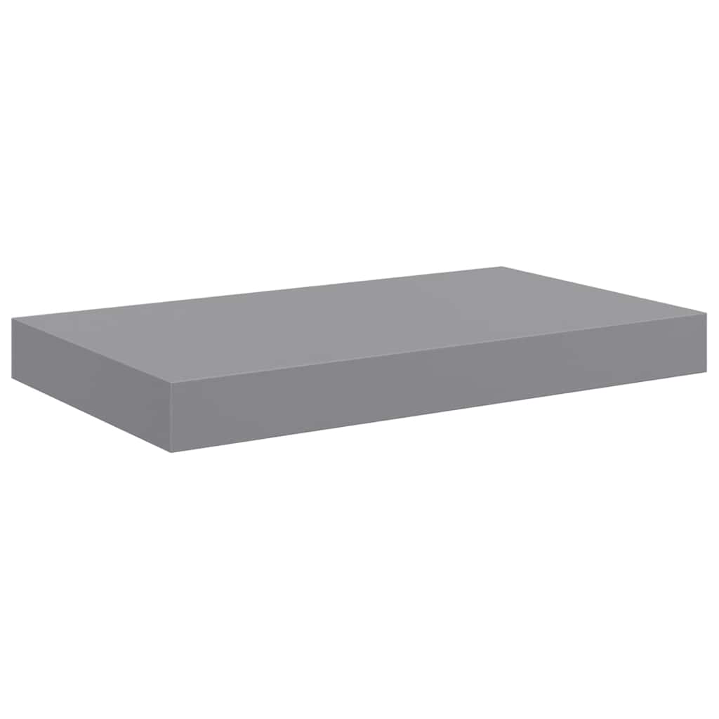 væghylder 2 stk. 40x23,5x3,8 cm MDF grå