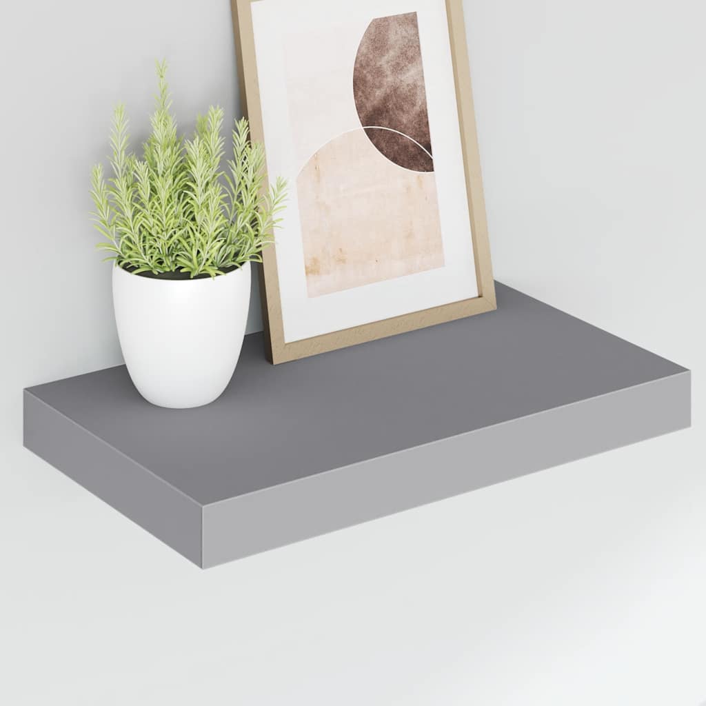 væghylder 4 stk. 40x23x3,8 cm MDF grå