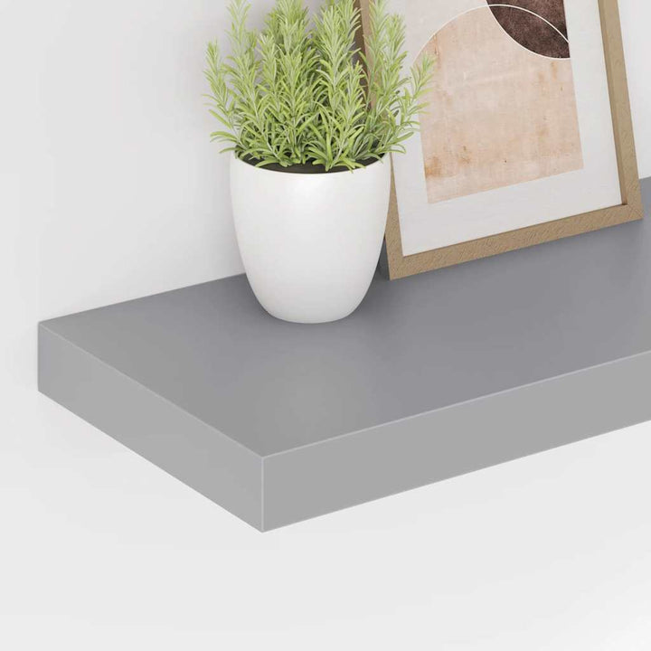 væghylder 2 stk. 50x23x3,8 cm MDF grå