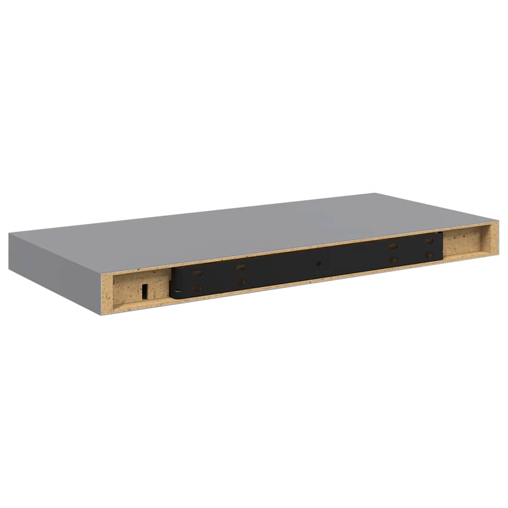 væghylder 4 stk. 50x23x3,8 cm MDF grå