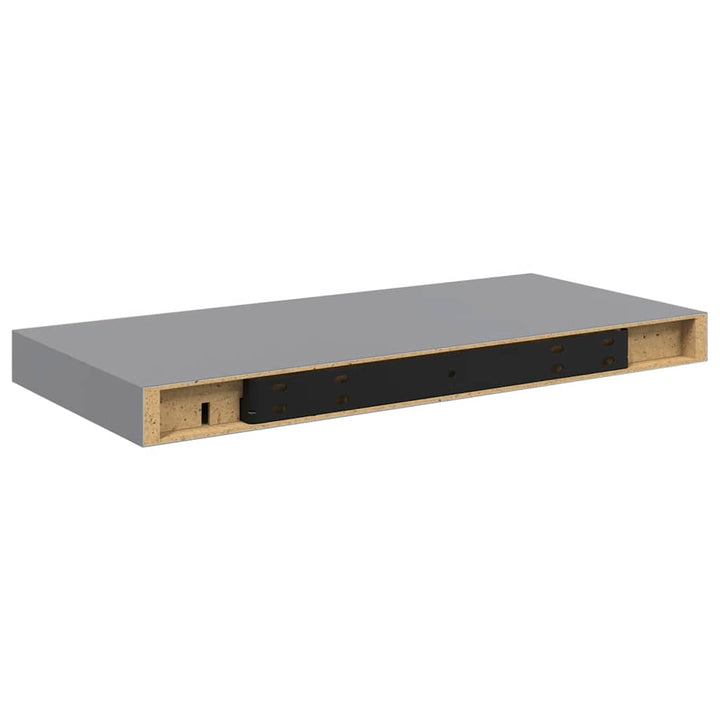 væghylder 4 stk. 50x23x3,8 cm MDF grå