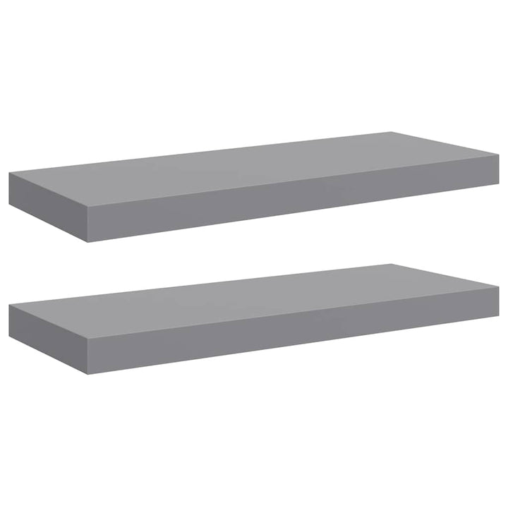 væghylder 2 stk. 60x23,5x3,8 cm MDF grå