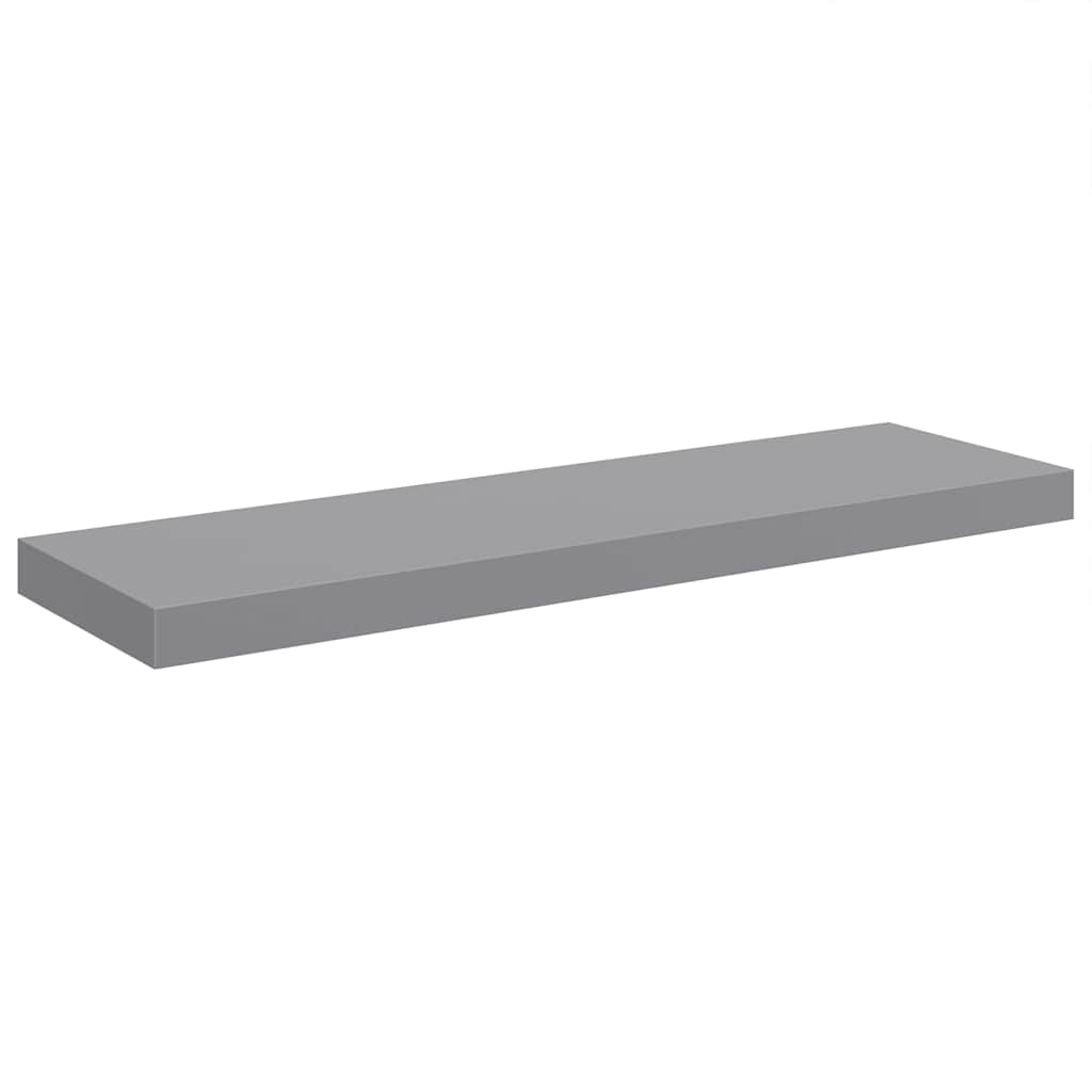væghylder 2 stk. 80x23,5x3,8 cm MDF grå