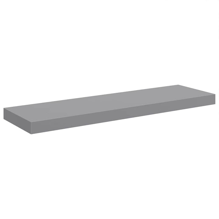 væghylder 2 stk. 80x23,5x3,8 cm MDF grå