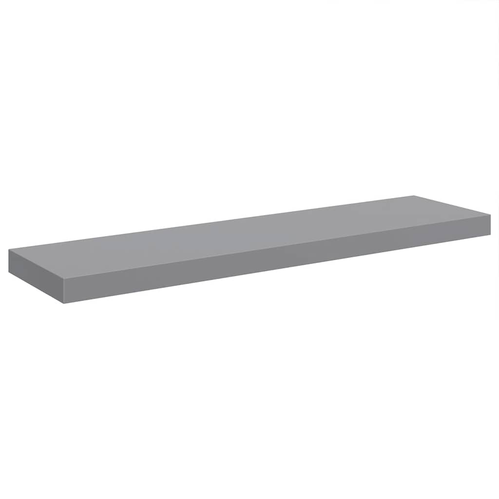 væghylder 2 stk. 90x23,5x3,8 cm MDF grå