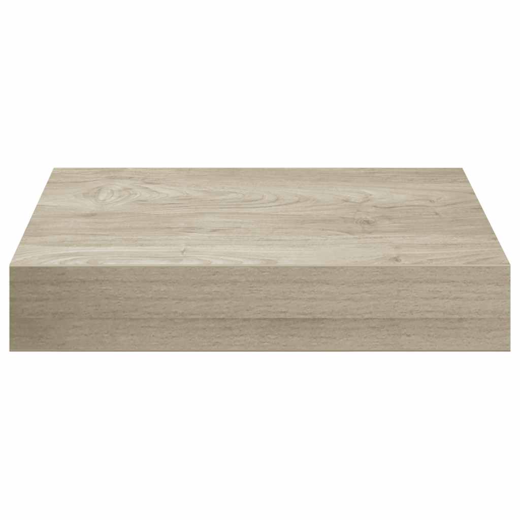 væghylder 2 stk. 23x23,5x3,8 cm MDF egetræsfarve