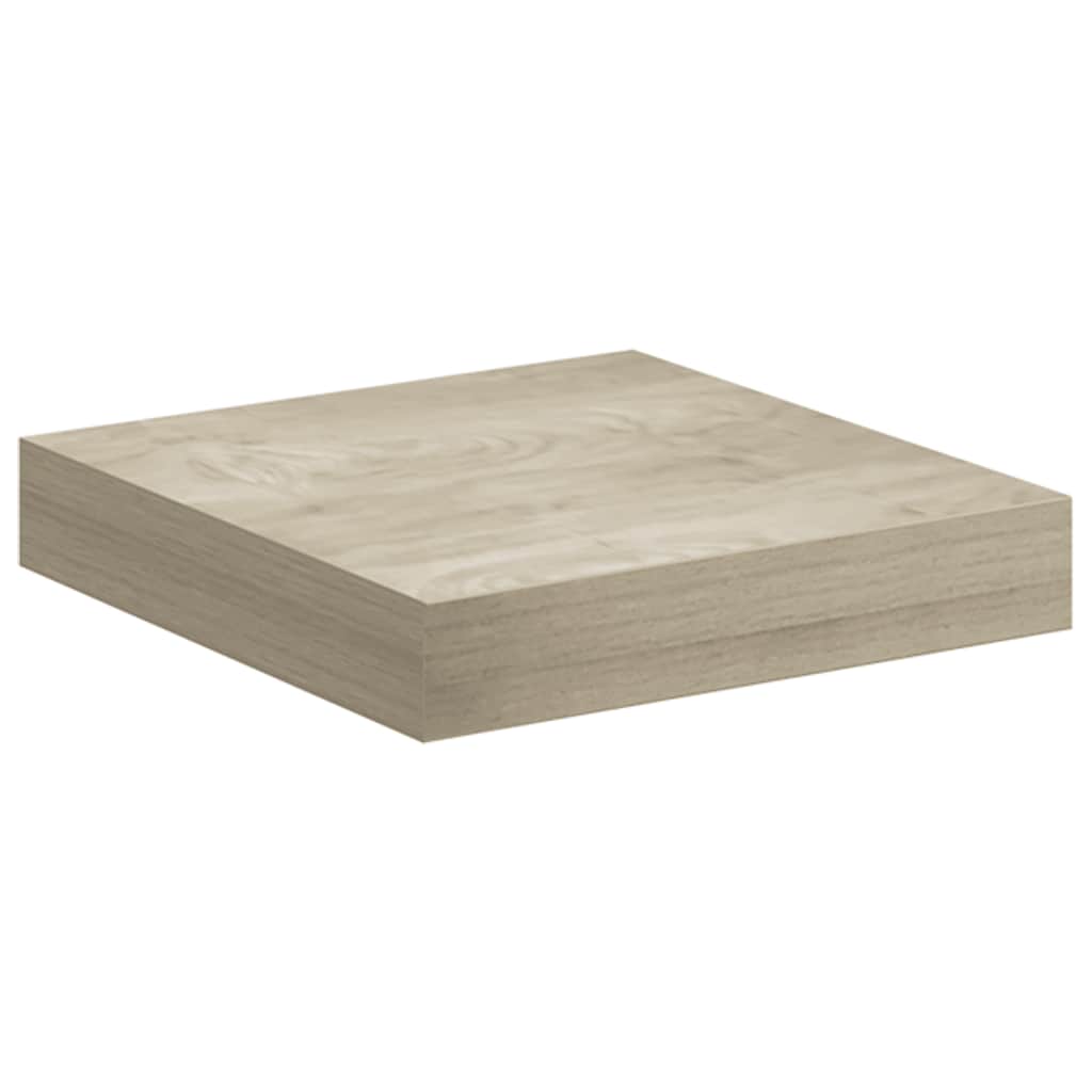 væghylder 4 stk. 23x23,5x3,8 cm MDF egetræsfarve