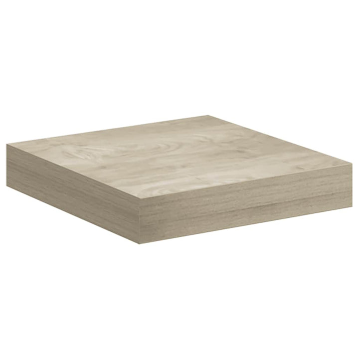væghylder 4 stk. 23x23,5x3,8 cm MDF egetræsfarve