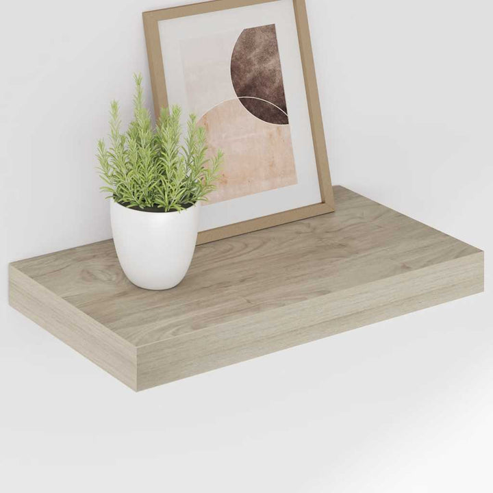 væghylder 4 stk. 40x23x3,8 cm MDF egetræsfarve