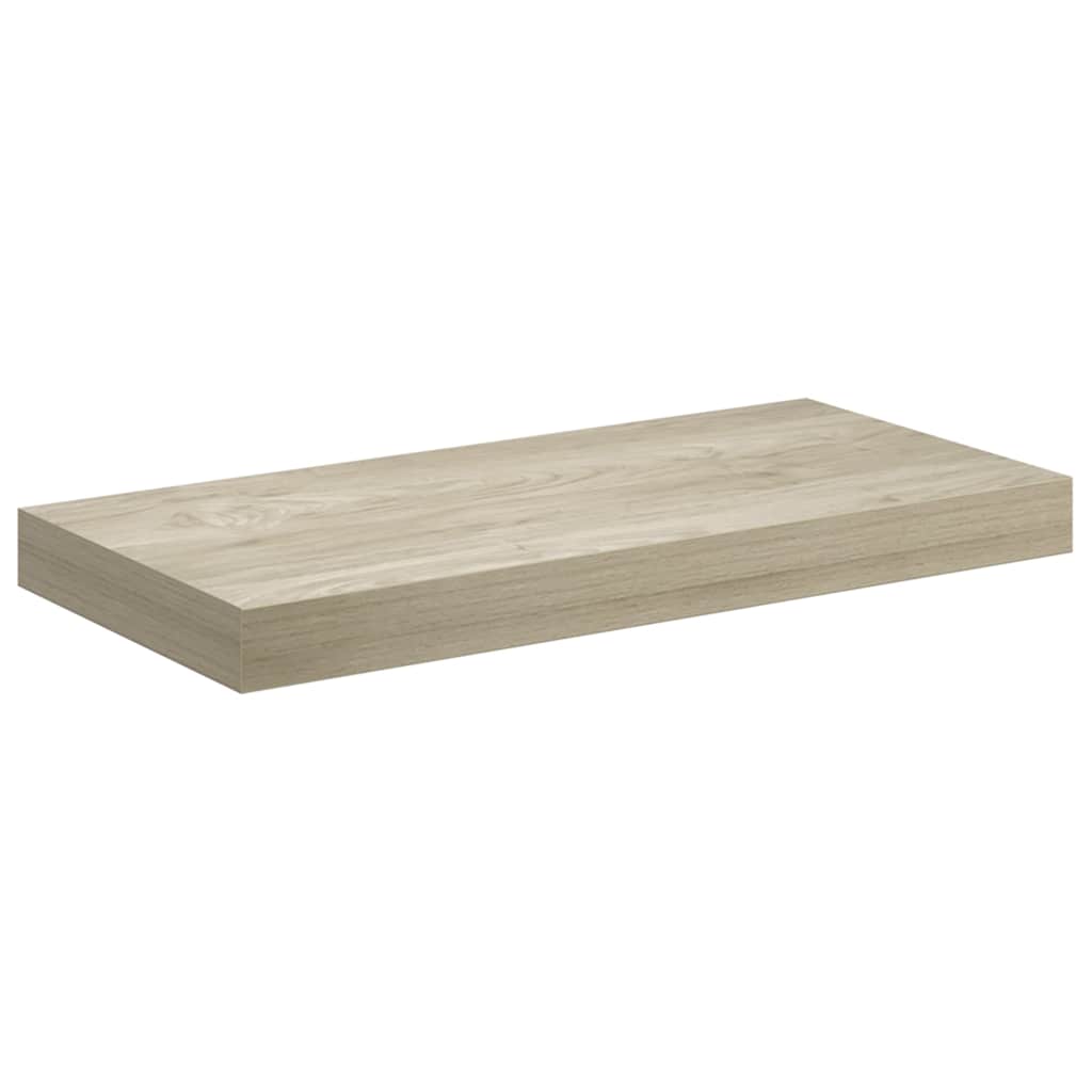 væghylder 2 stk. 50x23,5x3,8 cm MDF egetræsfarve