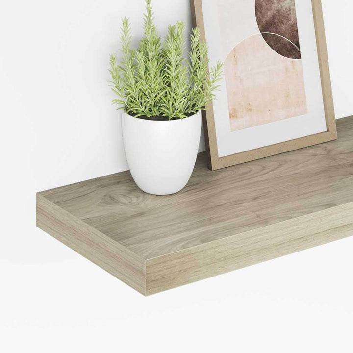 væghylder 4 stk. 50x23x3,8 cm MDF egetræsfarve