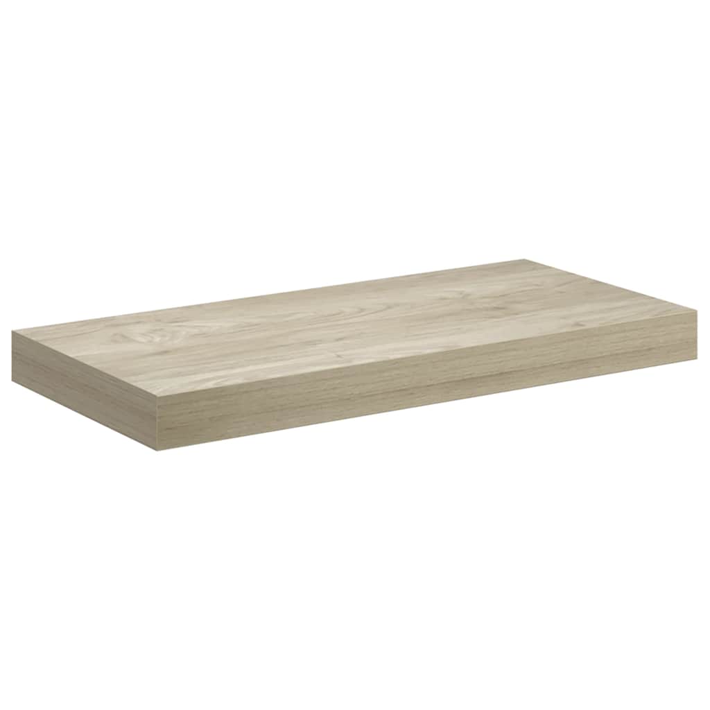 væghylder 4 stk. 50x23x3,8 cm MDF egetræsfarve