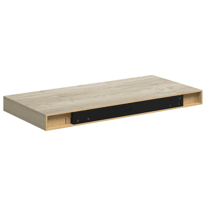 væghylder 4 stk. 50x23x3,8 cm MDF egetræsfarve