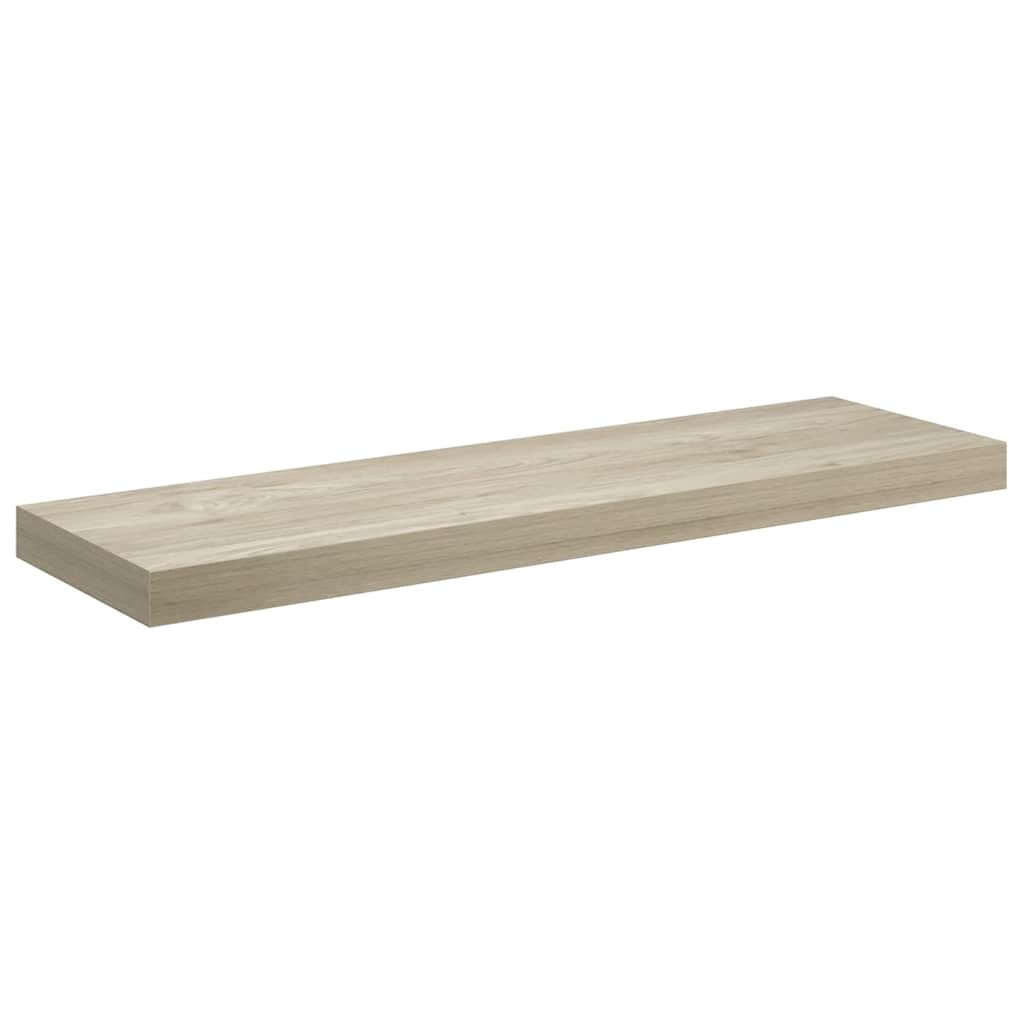væghylder 4 stk. 80x23,5x3,8 cm MDF egetræsfarve