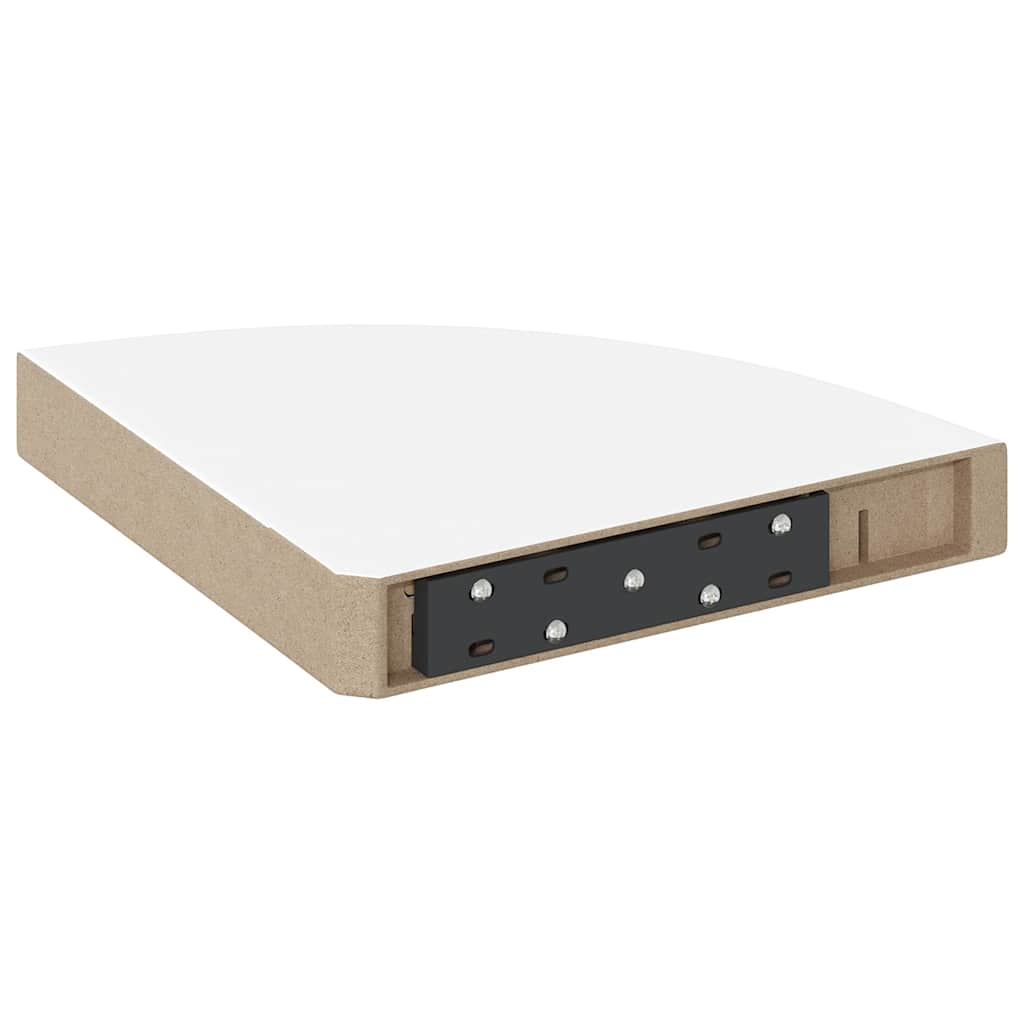 svævende hjørnehylder 2 stk. højglans hvid 25x25x3,8 cm MDF
