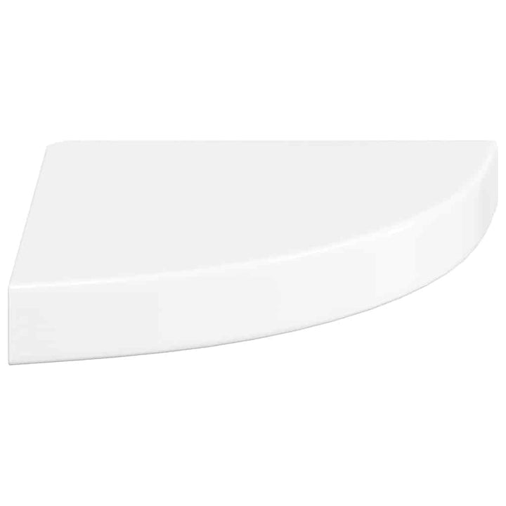svævende hjørnehylder 4 stk. højglans hvid 25x25x3,8 cm MDF