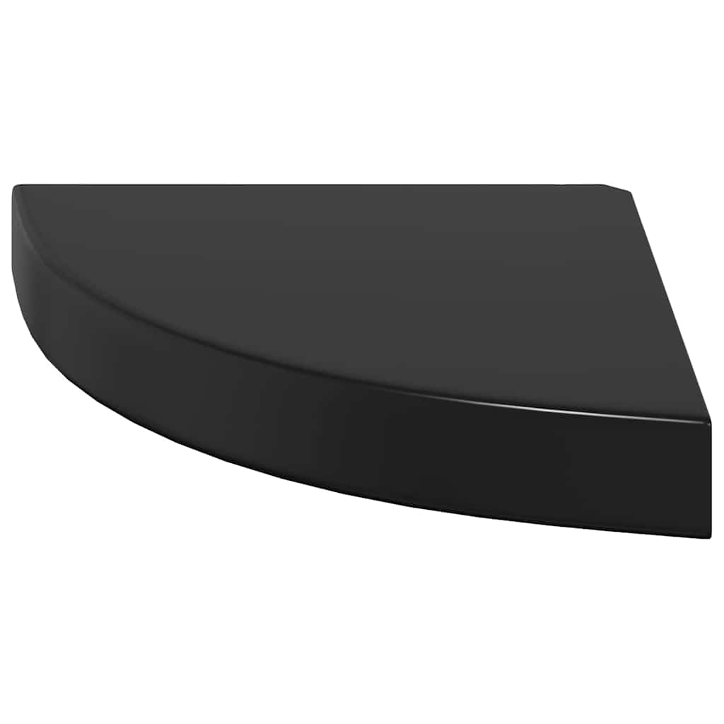 hjørnehylder 2 stk. 25x25x3,8 cm MDF sort højglans