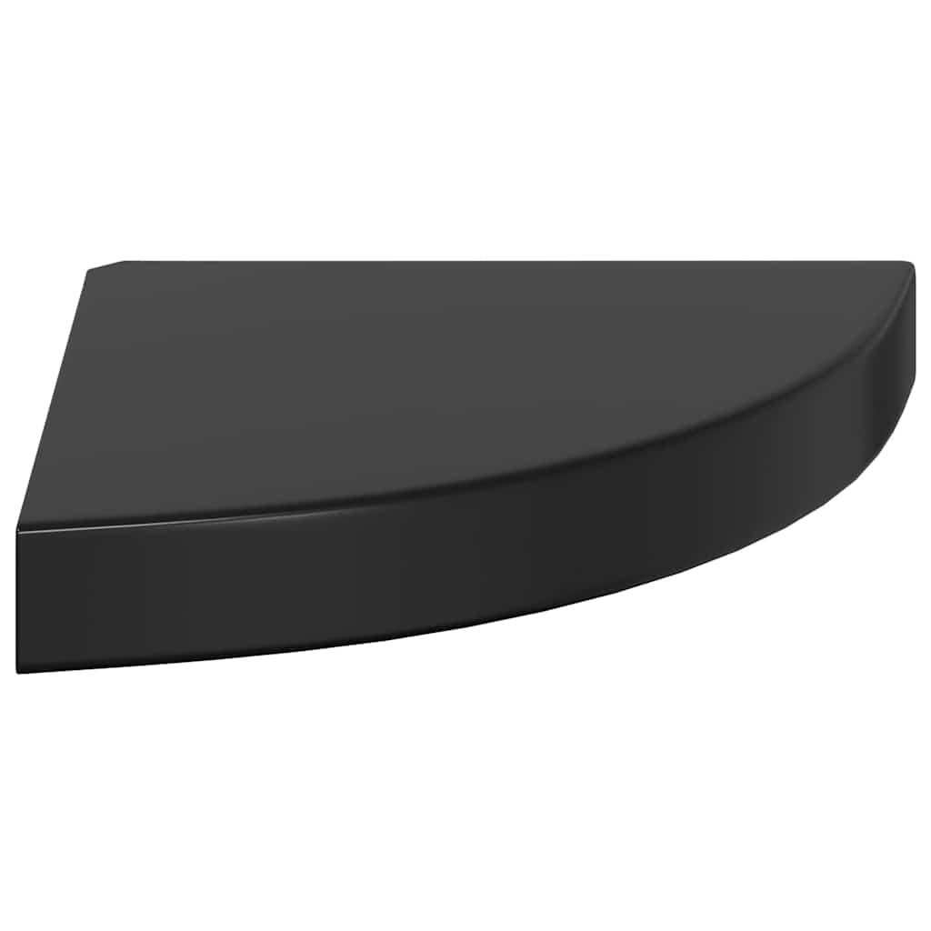 hjørnehylder 2 stk. 25x25x3,8 cm MDF sort højglans