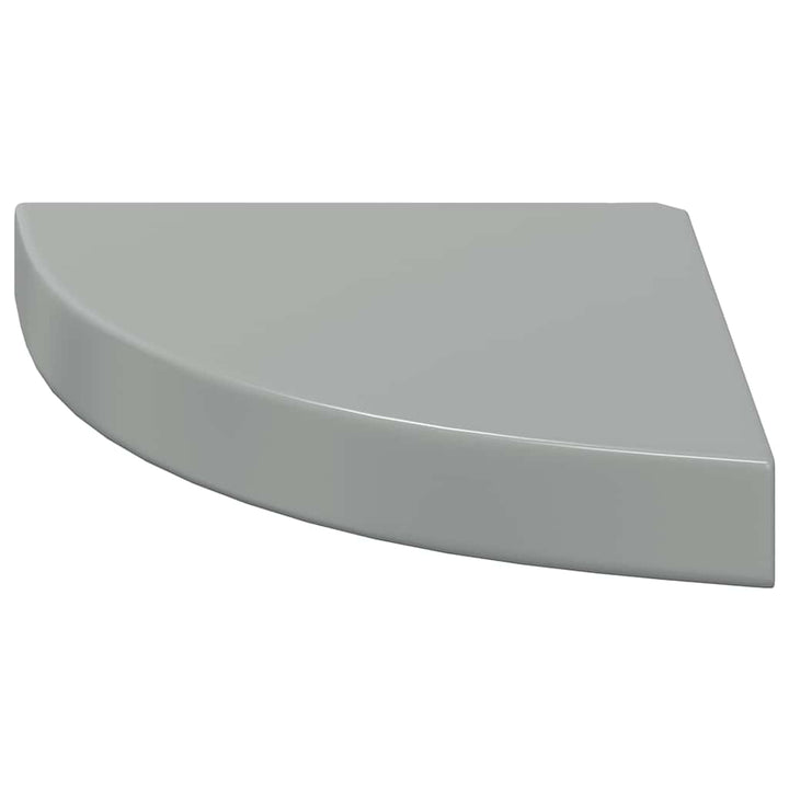 hjørnehylder 4 stk. 25x25x3,8 cm MDF grå højglans