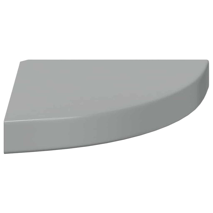 hjørnehylder 4 stk. 25x25x3,8 cm MDF grå højglans