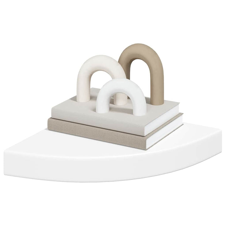 hjørnehylder 2 stk. 25x25x3,8 cm MDF hvid