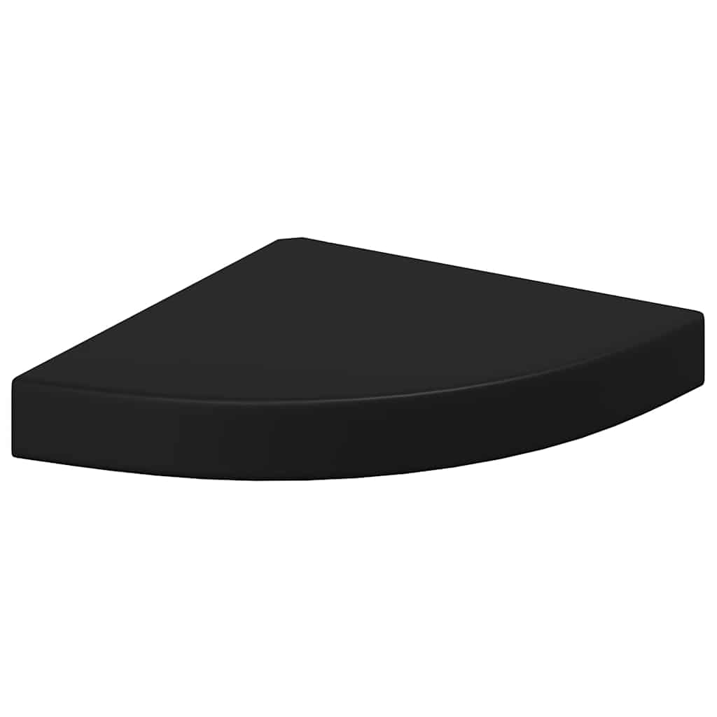 hjørnehylder 4 stk. 25x25x3,8 cm MDF sort