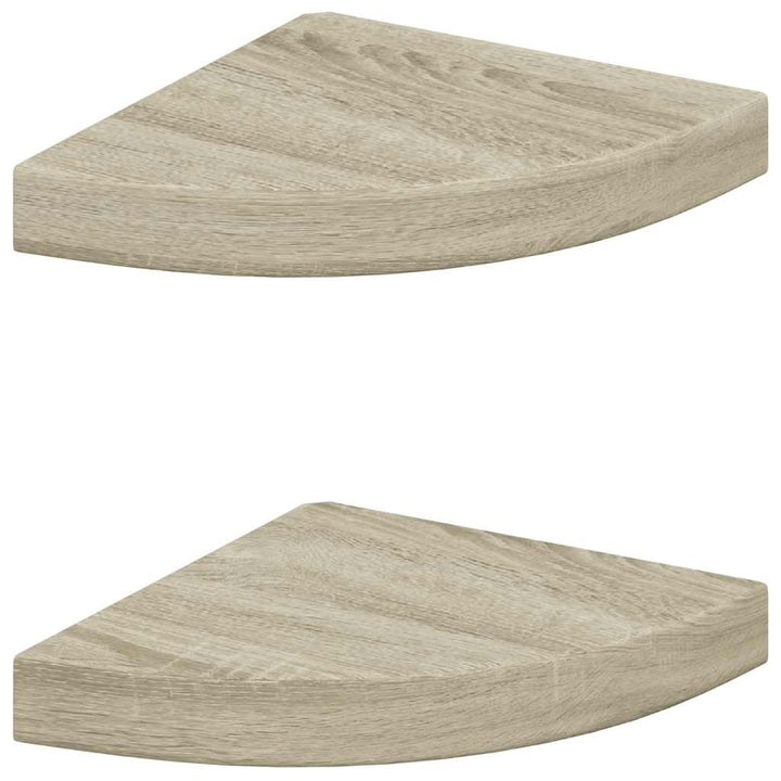 hjørnehylder 2 stk. 25x25x3,8 cm MDF sort