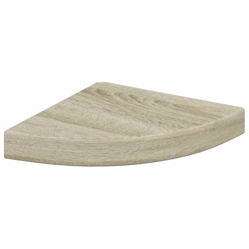 hjørnehylder 4 stk. 25x25x3,8 cm MDF egetræsfarvet