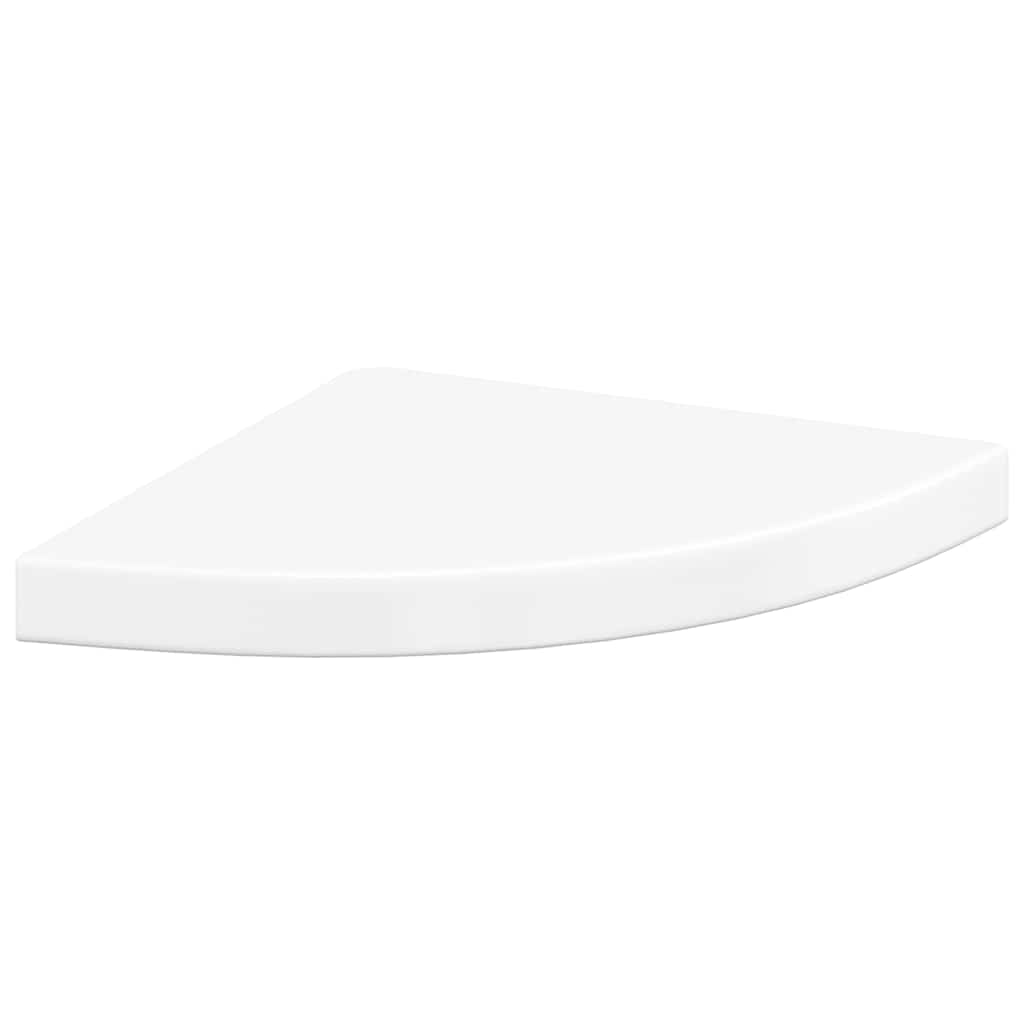 hjørnehylder 4 stk. 35x35x3,8 cm MDF hvid højglans