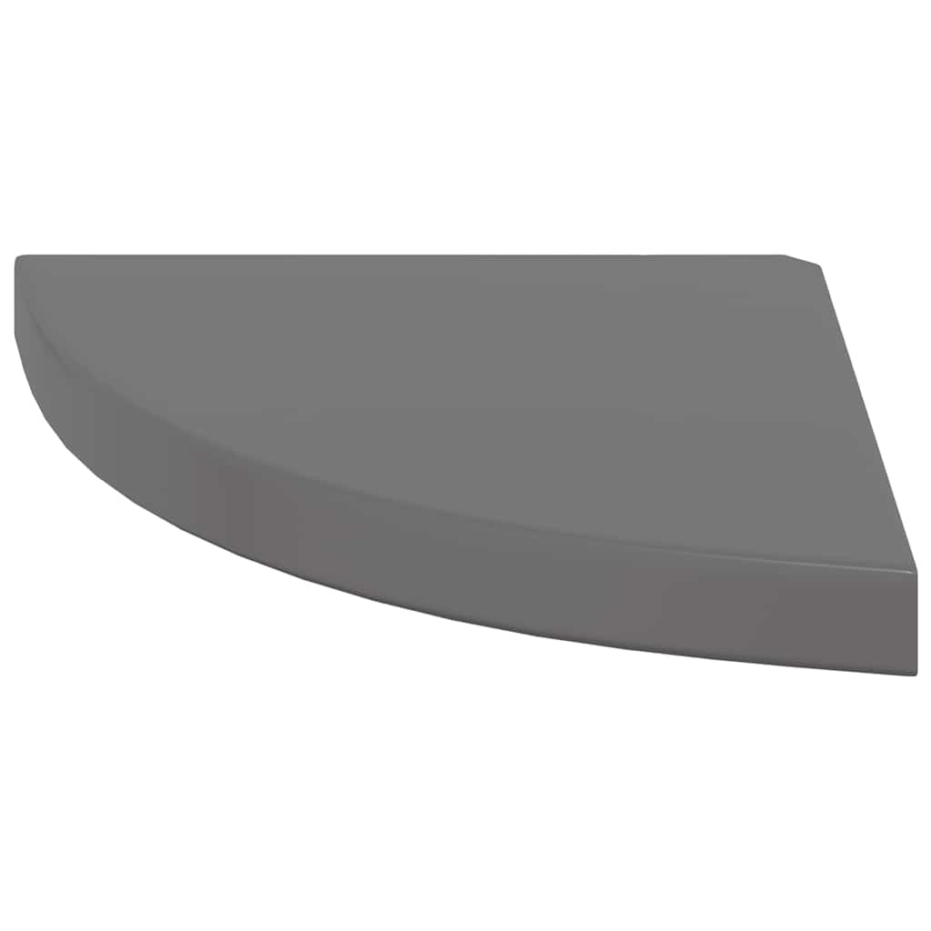 hjørnehylder 2 stk. 35x35x3,8 cm MDF grå højglans