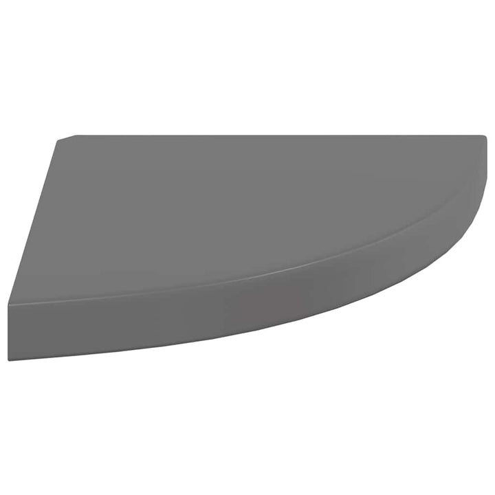 hjørnehylder 2 stk. 35x35x3,8 cm MDF grå højglans