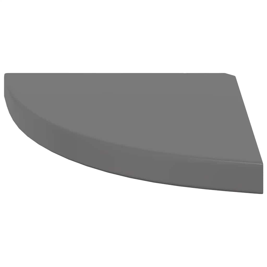 hjørnehylder 4 stk. 35x35x3,8 cm MDF grå højglans