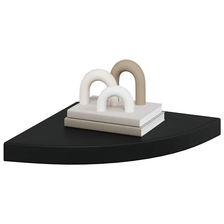 hjørnehylder 2 stk. 35x35x3,8 cm MDF sort