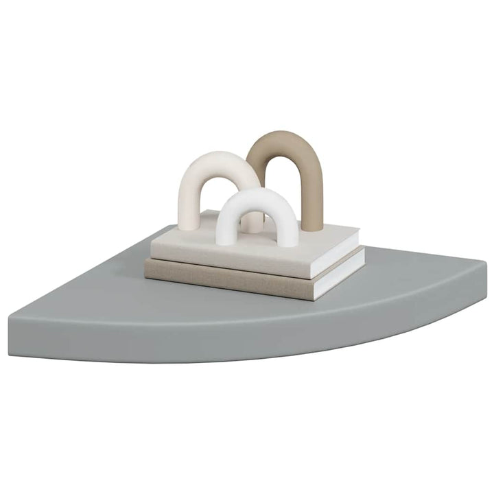 hjørnehylder 2 stk. 35x35x3,8 cm MDF grå