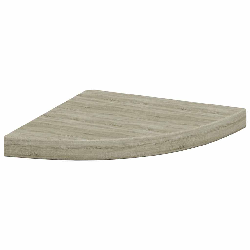 hjørnehylder 4 stk. 35x35x3,8 cm MDF egetræsfarvet