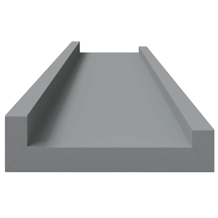 gallerihylder 2 stk. 80x9x3 cm MDF grå