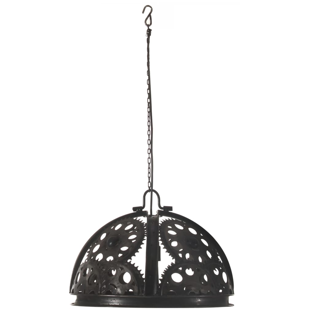 industriel loftlampe med kæde og hjul 45 cm E27