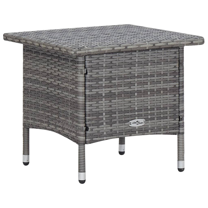 loungesæt til haven 2 dele med hynder polyrattan grå