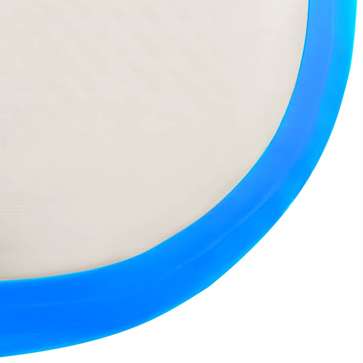 oppustelig gymnastikmåtte med pumpe 60x100x20 cm PVC blå