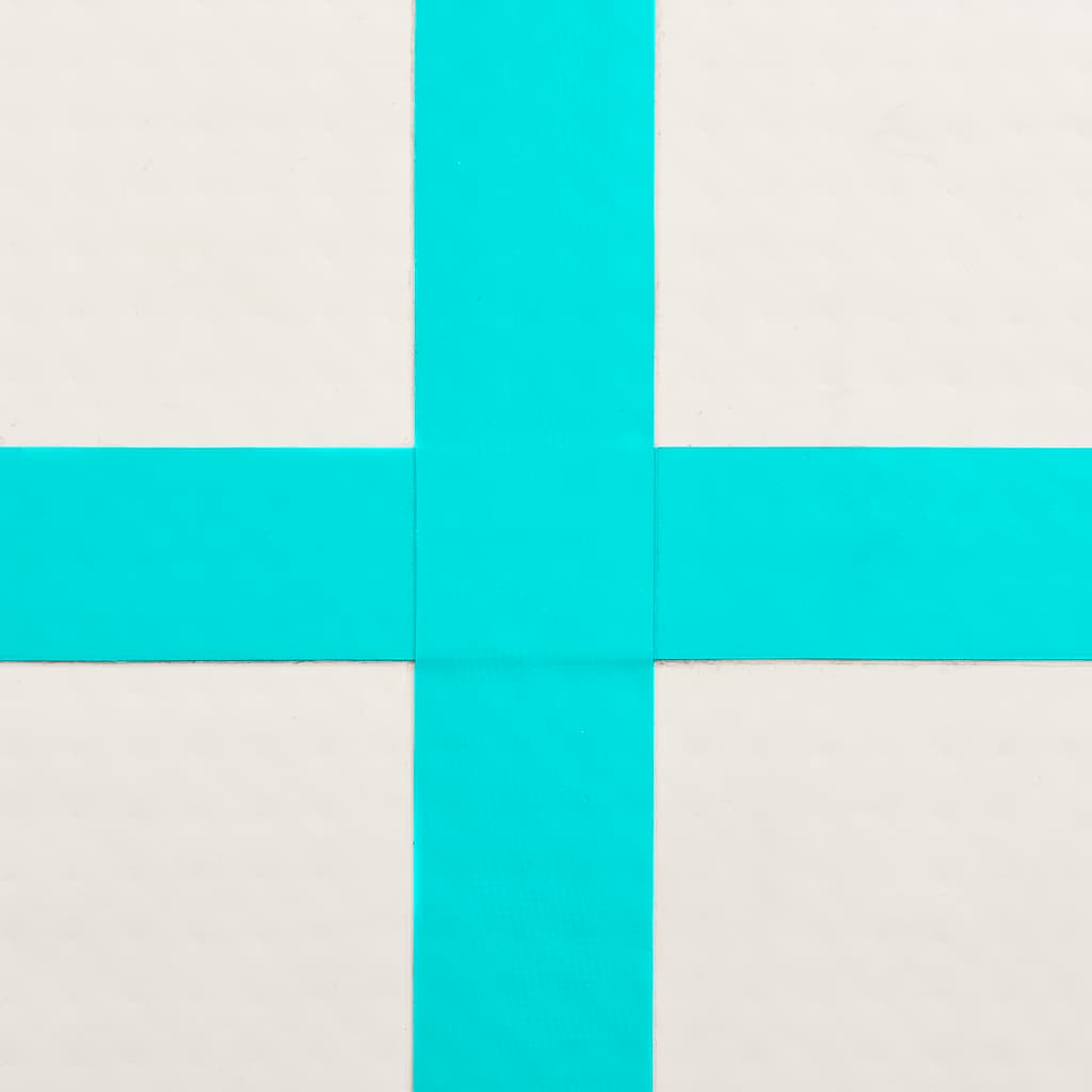 oppustelig gymnastikmåtte med pumpe 200x200x10 cm PVC grøn