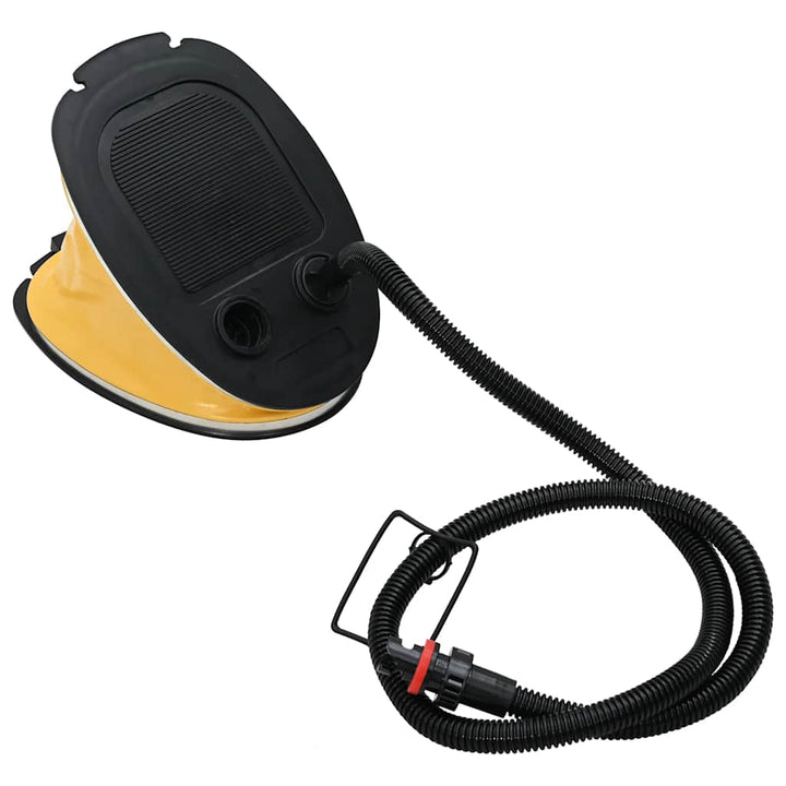oppustelig gymnastikmåtte med pumpe 100x100x10 cm PVC blå