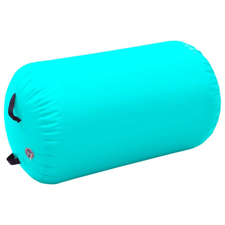 oppustelig gymnastikrulle med pumpe 100x60 cm PVC grøn