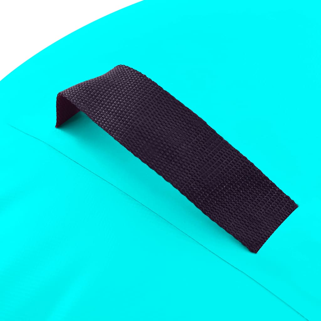 oppustelig gymnastikrulle med pumpe 120x75 cm PVC grøn