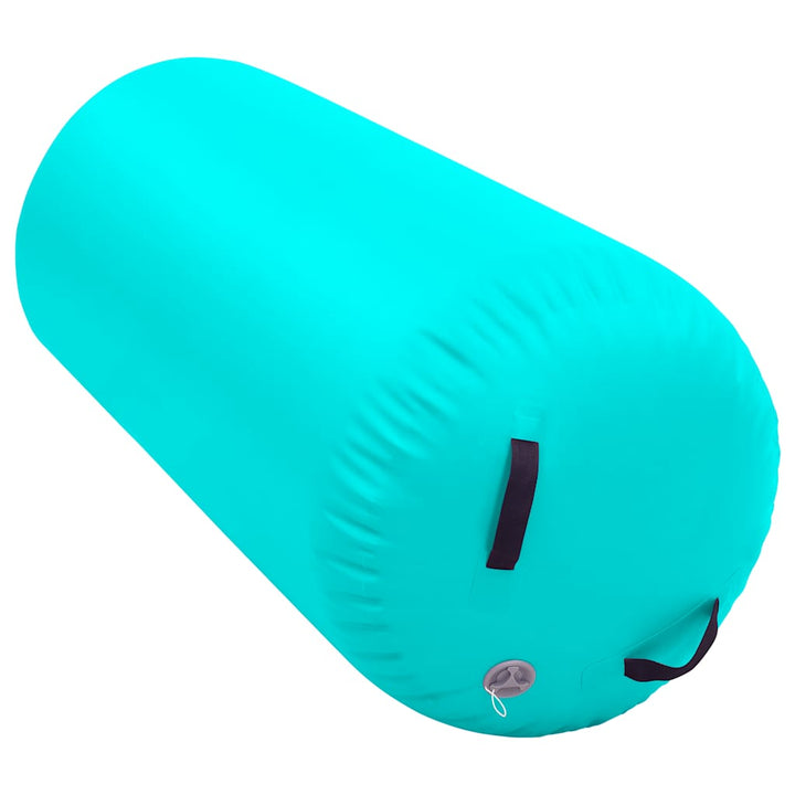 oppustelig gymnastikrulle med pumpe 120x90 cm PVC grøn