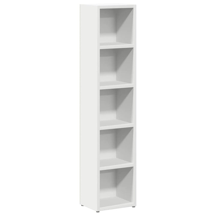 cd-reoler 2 stk. 21x16x93,5 cm konstrueret træ hvid